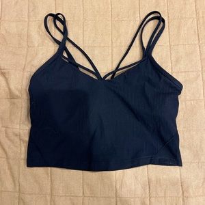 EUC lululemon strappy special edition align tank. Black, ribbed, Nulu, size 8.